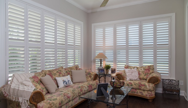 Austin sunroom plantation shutters